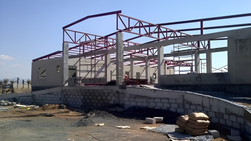 Silicon Oasis - 80×80 Steel Tube Façade Frames by Dorrat Al Jouda